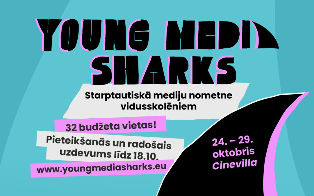 Sākas pieteikšanās jauniešu mediju nometnei “Young Media Sharks”
